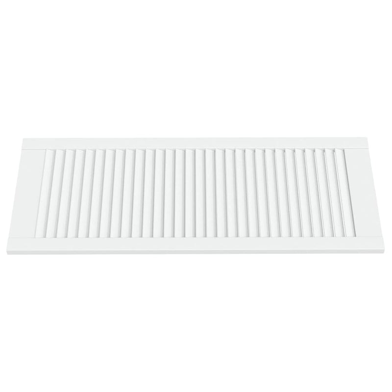 Load image into Gallery viewer, Vidaxl kastdeur met lamellen 99,3x39,4 cm massief grenenhout wit
