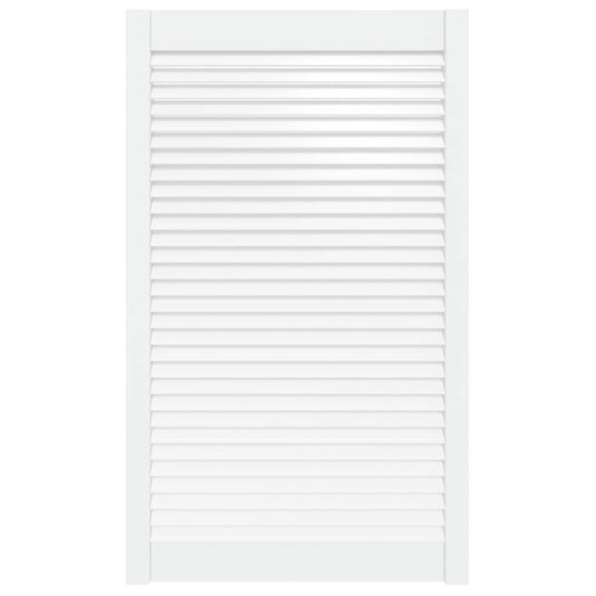 Vidaxl kastdeur met lamellen 99,3x59,4 cm massief grenenhout wit