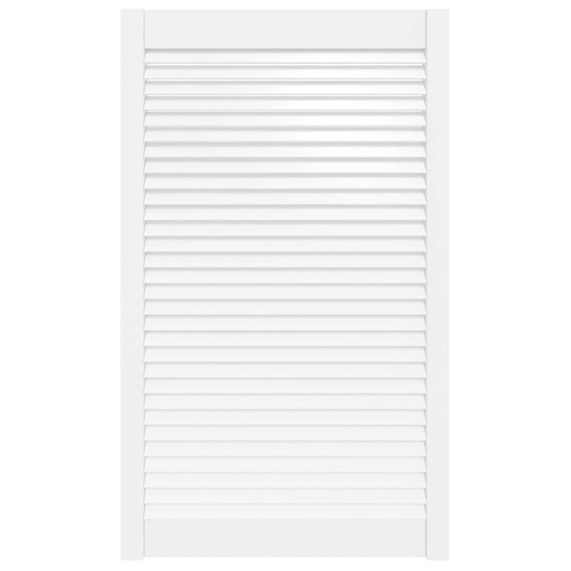 Load image into Gallery viewer, Vidaxl kastdeur met lamellen 99,3x59,4 cm massief grenenhout wit
