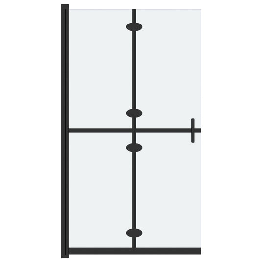 Vidaxl inloopdouchewand inklapbaar 90x190 cm esg-glas mat