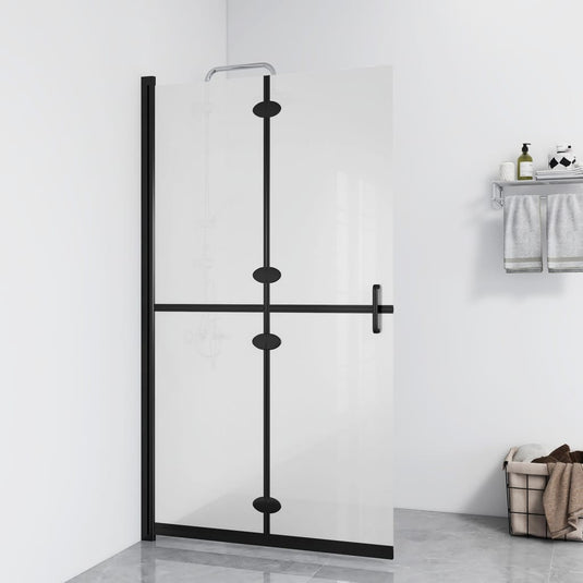 Vidaxl inloopdouchewand inklapbaar 100x190 cm esg-glas mat