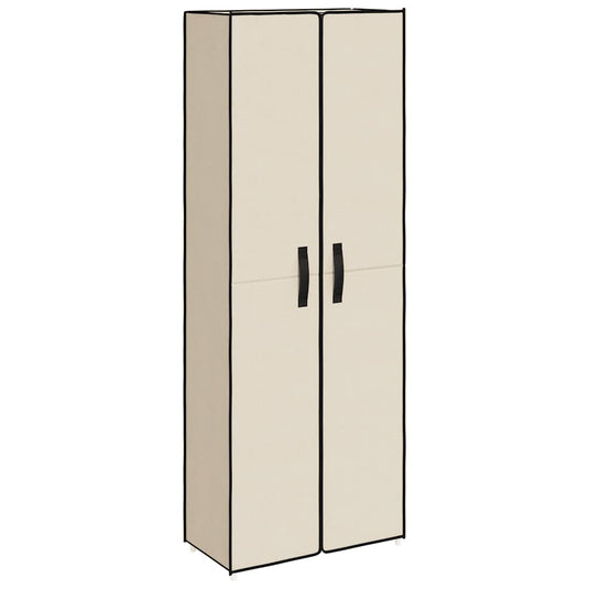 Vidaxl schoenenkast 60x30x166 cm stof crèmekleurig