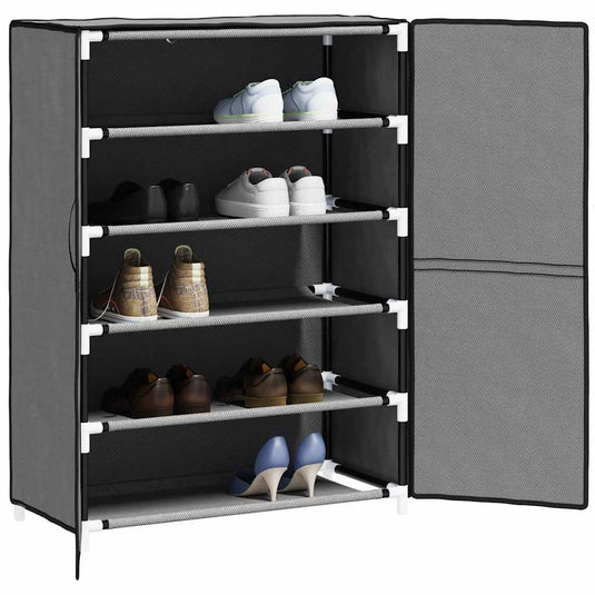 Vidaxl schoenenkast 60x28x90 cm stof grijs