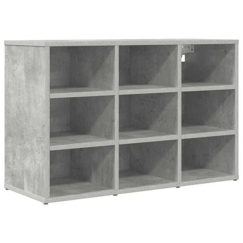 Cargue la imagen en el visor de la galería, Vidaxl schoenenkast betongrijs 77,5 x 30 x 51 cm bewerkt hout
