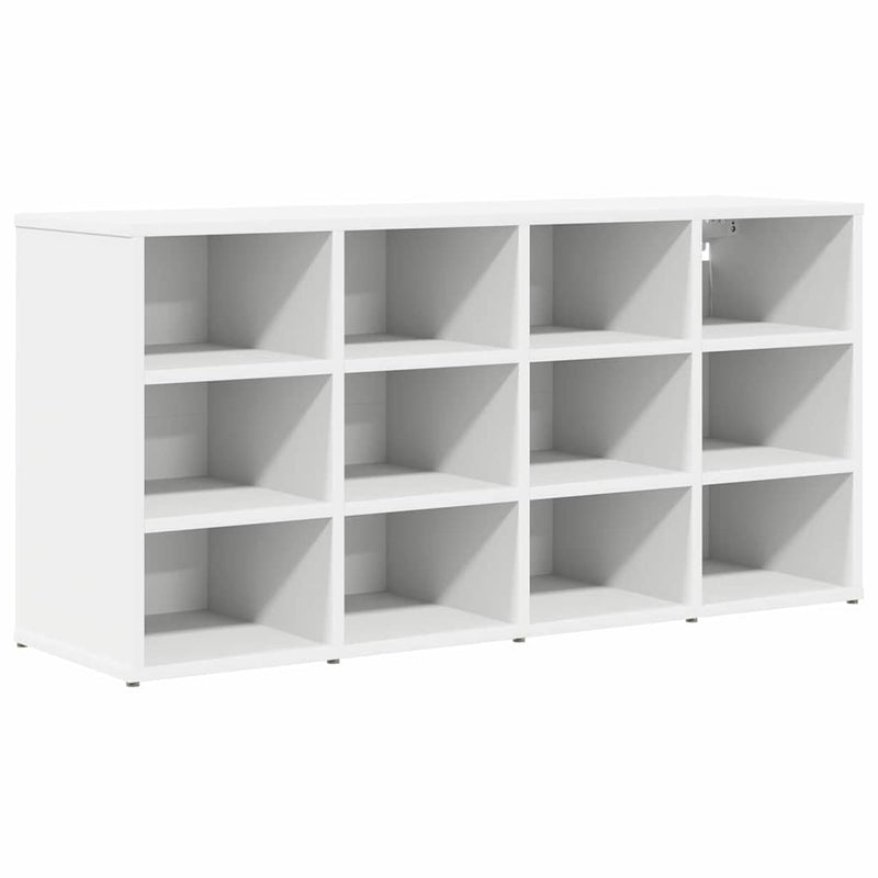 Laden Sie das Bild in Galerie -Viewer, Vidaxl schoenenkast met plank wit 103 x 30 x 51 cm bewerkt hout
