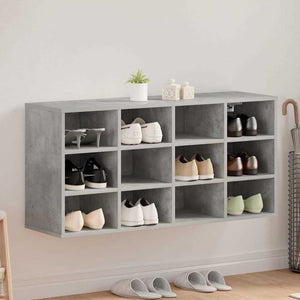 Vidaxl schoenenkast met plank betongrijs 103 x 30 x 51 cm bewerkt hout