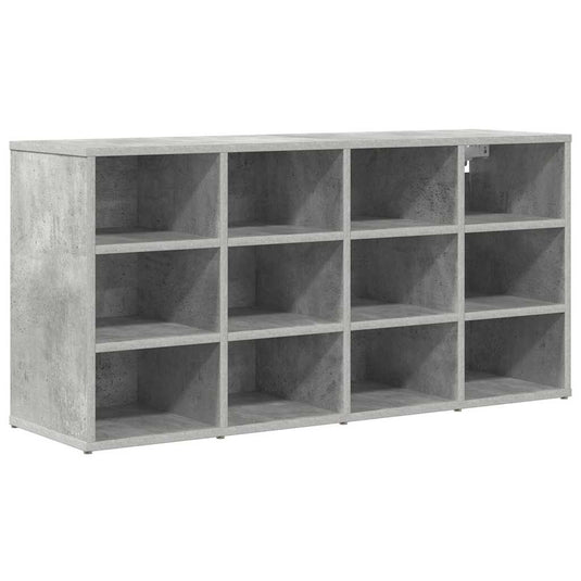 Vidaxl schoenenkast met plank betongrijs 103 x 30 x 51 cm bewerkt hout