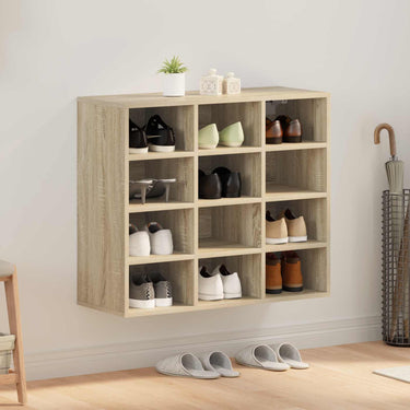 Vidaxl schoenenkast sonoma eiken 77,5 x 30 x 67 cm bewerkt hout