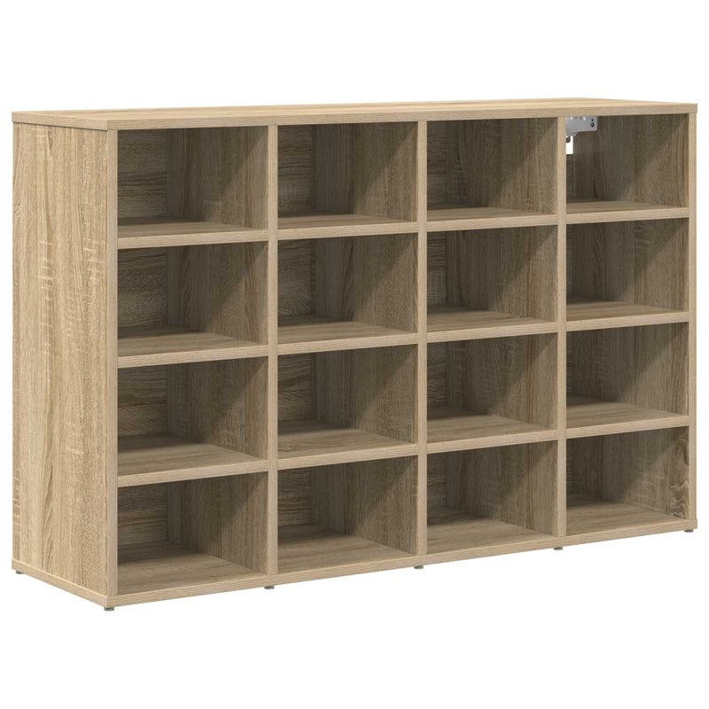 Laden Sie das Bild in Galerie -Viewer, Vidaxl schoenenkast sonoma eiken 103 x 30 x 67 cm bewerkt hout
