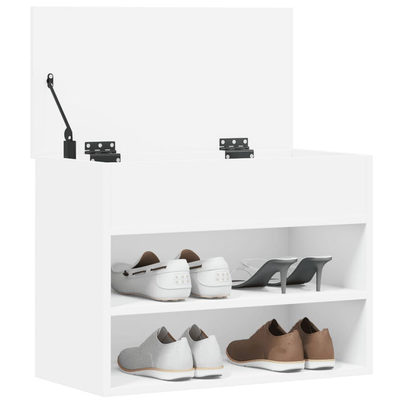 Load image into Gallery viewer, Vidaxl schoenenbank 60x30x45 cm bewerkt hout wit
