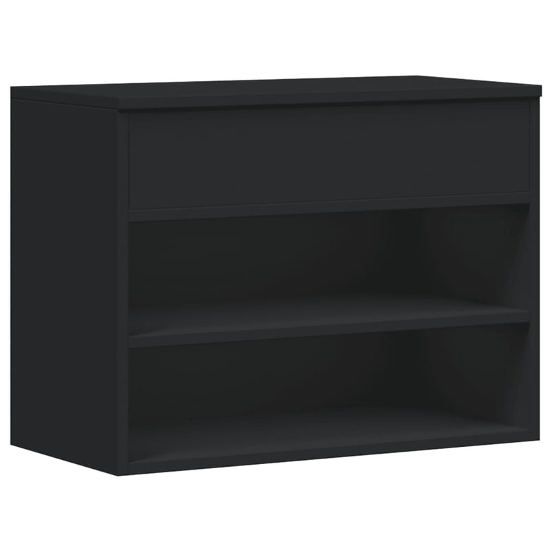 Load image into Gallery viewer, Vidaxl schoenenbank 60x30x45 cm bewerkt hout zwart
