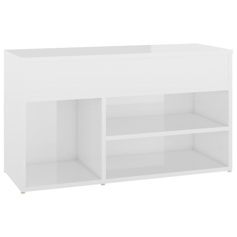 Load image into Gallery viewer, Vidaxl schoenenbank 80x30x45 cm bewerkt hout hoogglans wit
