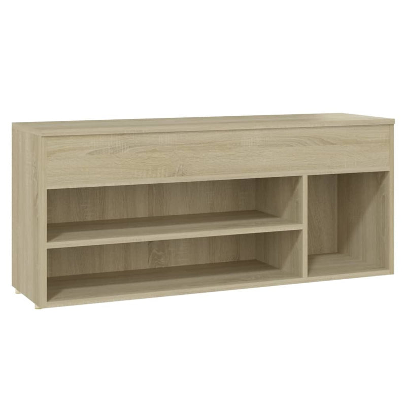 Load image into Gallery viewer, Vidaxl schoenbank 105x30x45 cm bewerkt hout sonoma eikenkleurig
