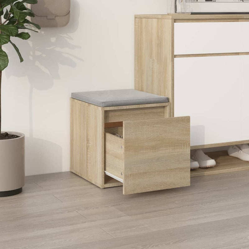 Load image into Gallery viewer, VidaXL Opbergbox met lade 40,5x40x40 cm bewerkt hout sonoma eikenkleur
