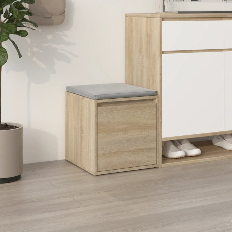 Load image into Gallery viewer, VidaXL Opbergbox met lade 40,5x40x40 cm bewerkt hout sonoma eikenkleur
