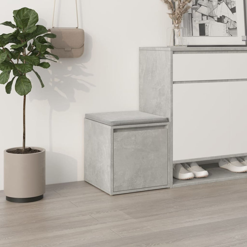 Load image into Gallery viewer, VidaXL Opbergbox met lade 40,5x40x40 cm bewerkt hout betongrijs
