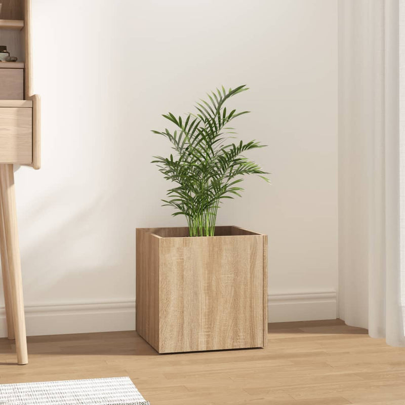 Load image into Gallery viewer, Vidaxl plantenbak 40x40x40 cm bewerkt hout sonoma eiken
