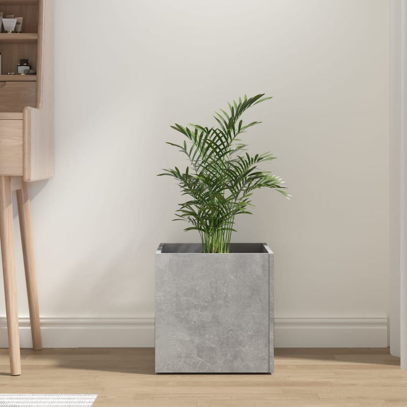 Load image into Gallery viewer, Vidaxl plantenbak 40x40x40 cm bewerkt hout betongrijs
