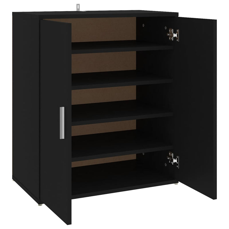 Load image into Gallery viewer, Vidaxl schoenenkast 60x35x70 cm bewerkt hout zwart
