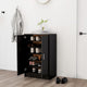 VidaXL Schoenenkast 60x35x92 cm bewerkt hout zwart
