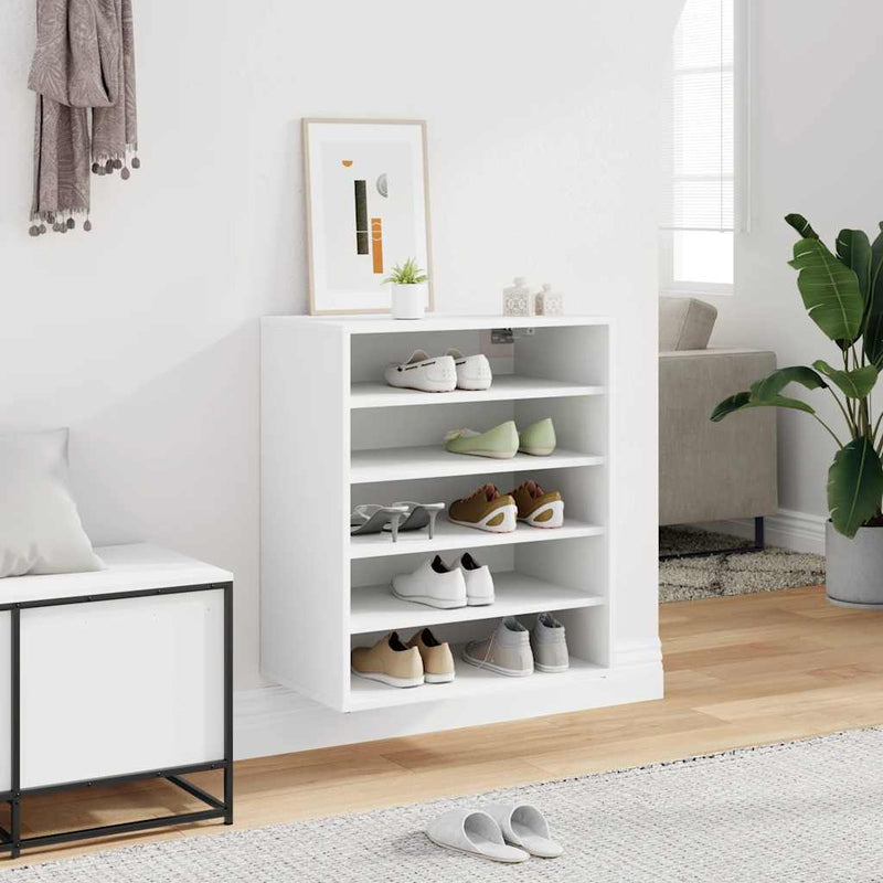 Load image into Gallery viewer, Vidaxl schoenenkast 60x35x70 cm bewerkt hout wit
