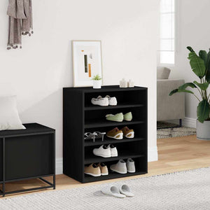 Vidaxl schoenenkast 60x35x70 cm bewerkt hout zwart