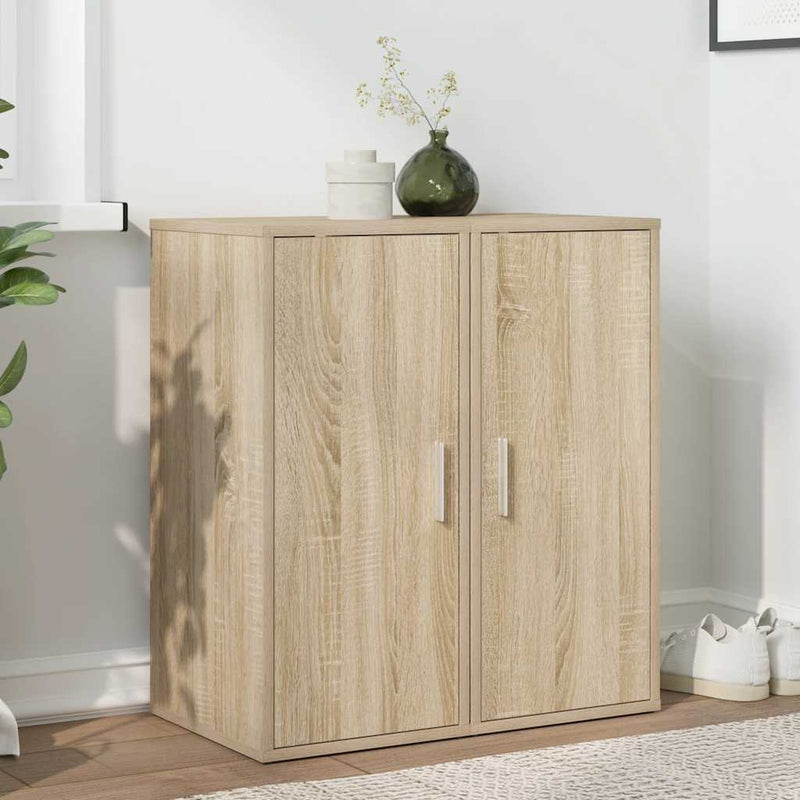 Load image into Gallery viewer, Vidaxl schoenenkasten 2 st 32x35x70 cm spaanplaat sonoma eikenkleurig
