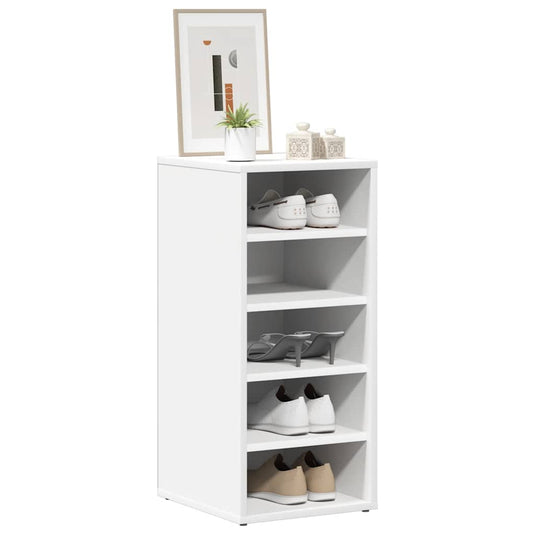 Vidaxl schoenenkasten 2 st 31,5x35x70 cm bewerkt hout wit