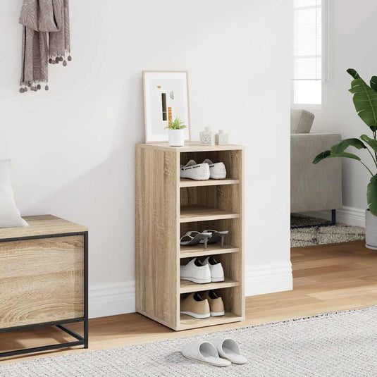 Vidaxl schoenenkast 31,5x35x70 cm bewerkt hout sonoma eikenkleurig