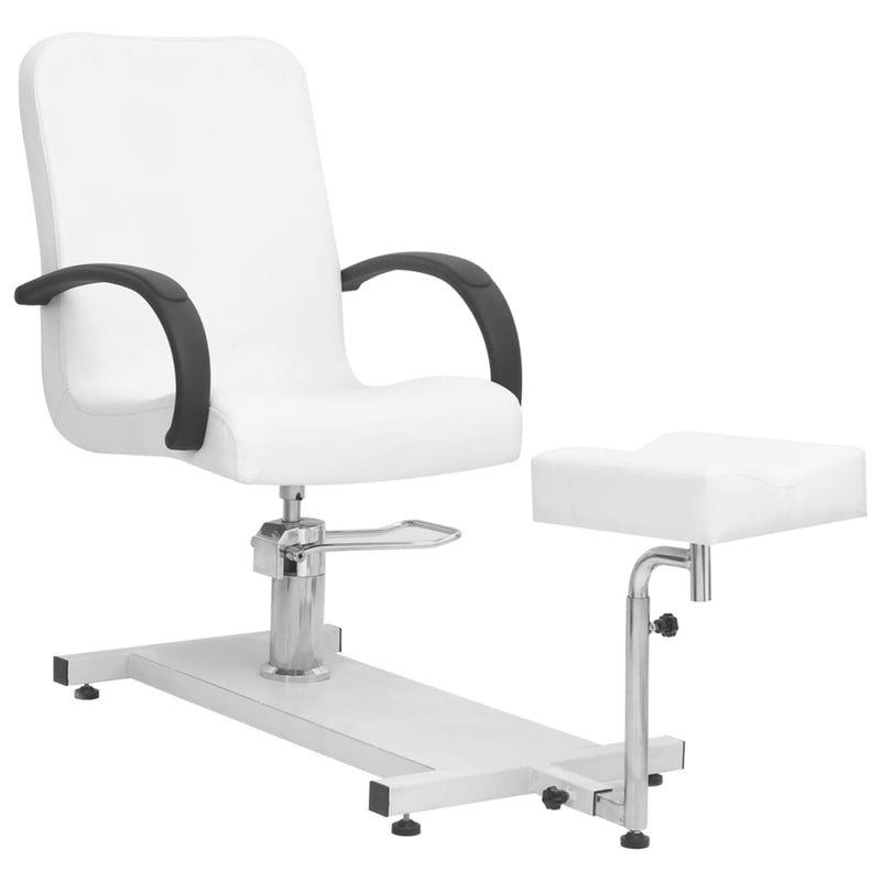 Load image into Gallery viewer, VidaXL Salonstoel met voetenbankje 127x60x98 cm kunstleer wit
