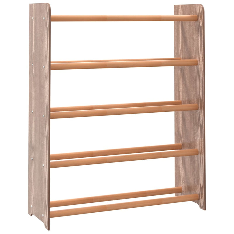 Load image into Gallery viewer, Vidaxl schoenenrek 65x24x81 cm bewerkt hout bruin
