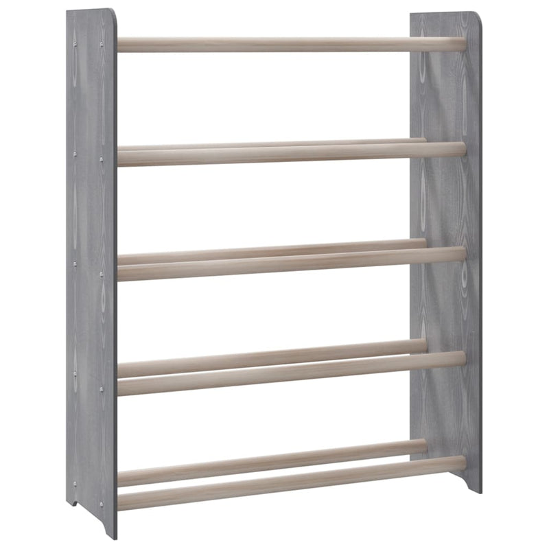 Load image into Gallery viewer, VidaXL Schoenenrek 65x24x81 cm bewerkt hout grijs
