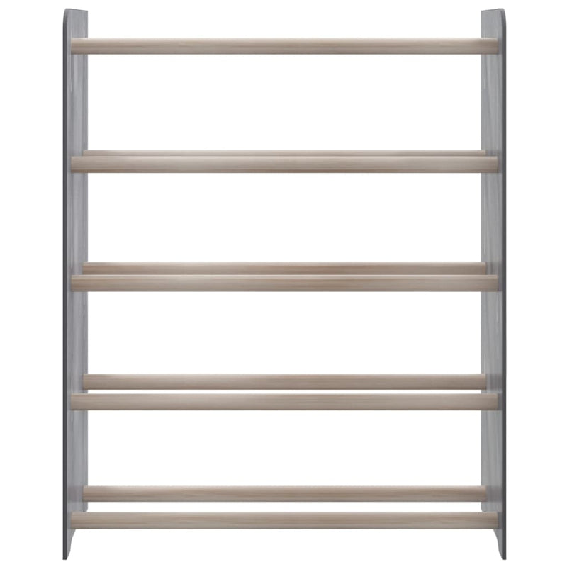 Load image into Gallery viewer, VidaXL Schoenenrek 65x24x81 cm bewerkt hout grijs
