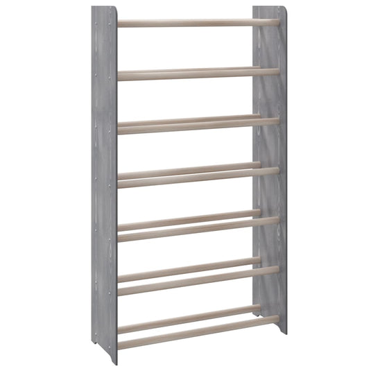 VidaXL Schoenenrek 65x24x117 cm bewerkt hout grijs