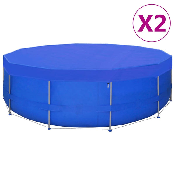 VidaXL Zwembadhoezen 2 st rond 90 g m² 460 cm PE