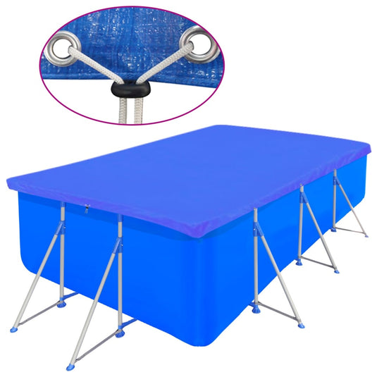 Vidaxl zwembadhoezen 2 st rechthoekig 90 g m² 400x207 cm pe