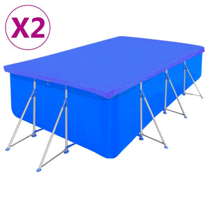 Vidaxl zwembadhoezen 2 st rechthoekig 90 g m² 540x270 cm pe
