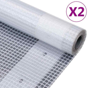 Vidaxl dekzeilen 2 st leno 260 g m² 2x15 m wit