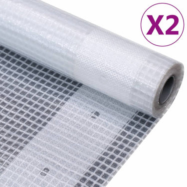 Vidaxl dekzeilen 2 st leno 260 g m² 4x6 m wit