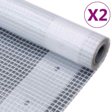 Vidaxl dekzeilen 2 st leno 260 g m² 4x10 m wit