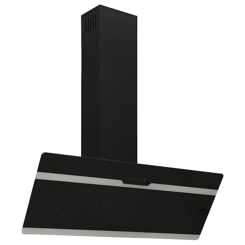 Chargez l'image dans la visionneuse de la galerie, Vidaxl wandafzuigkap 90 cm staal en gehard glas zwart
