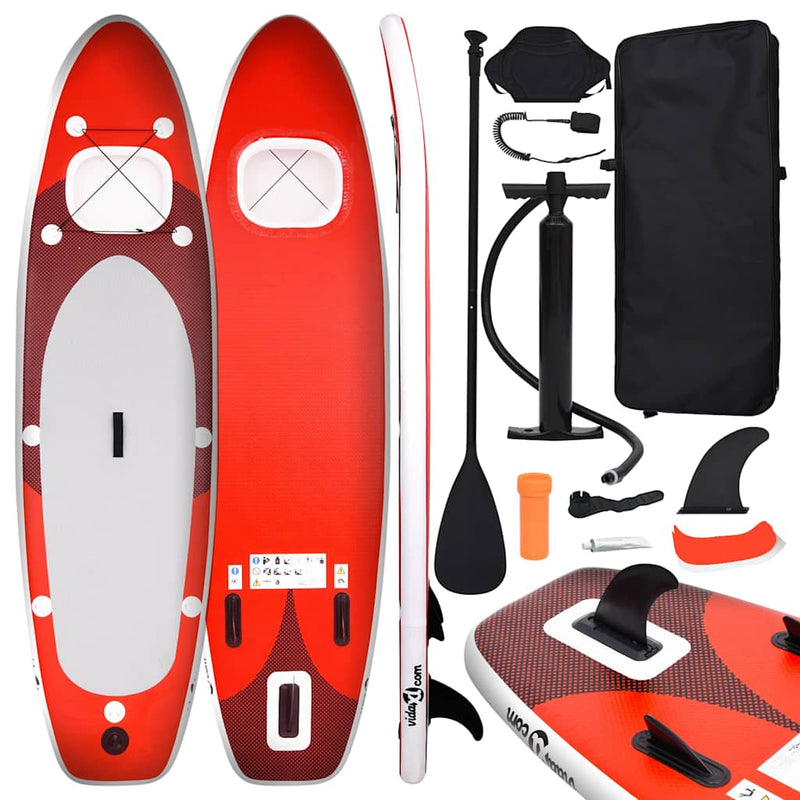 Load image into Gallery viewer, Vidaxl stand up paddleboardset opblaasbaar 330x76x10 cm rood
