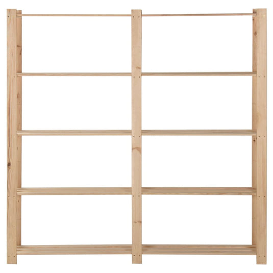 Vidaxl opbergrek 5-laags 170x28,5x170 cm massief grenenhout