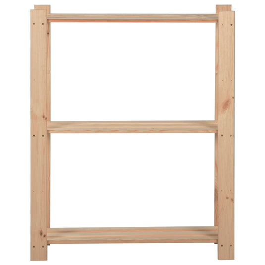 Vidaxl opbergrek 3-laags 60x28,5x90 cm massief grenenhout