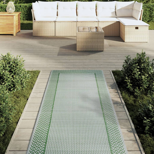 Vidaxl buitenkleed arakil 80x250 cm polypropeen groen