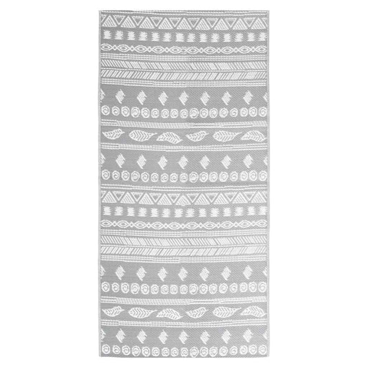 Vidaxl buitenkleed arakil 80x150 cm polypropeen grijs
