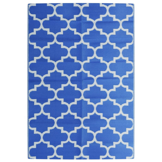 Vidaxl buitenkleed arakil 140x200 cm polypropeen blauw