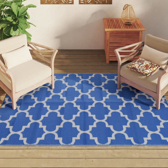 Vidaxl buitenkleed arakil 140x200 cm polypropeen blauw