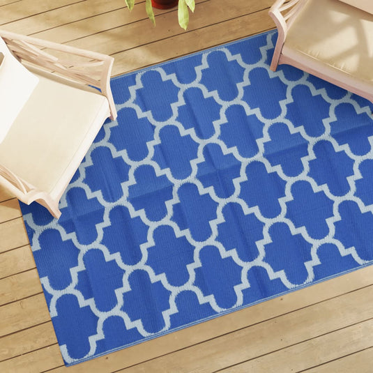 Vidaxl buitenkleed arakil 140x200 cm polypropeen blauw