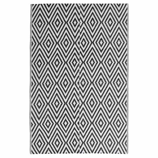 Vidaxl buitenkleed arakil 140x200 cm polypropeen zwart